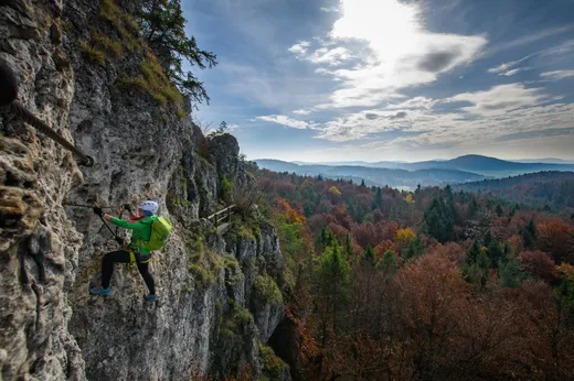 Klettern am Höhenglücksteig