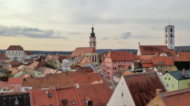 Blick über Sulzbach-Rosenberg und das Sulzbacher Bergland
